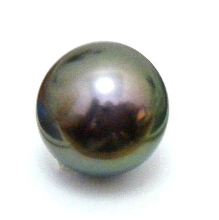Green/Purple 14.2mm Edison Round Pearl